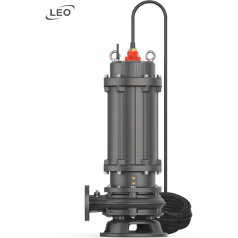 Насос фекальный LEO 80WQ 70-40-15 (380В, P1/P2-16.5/15кВт, V-100/70м3/ч, H-49.5/40м)